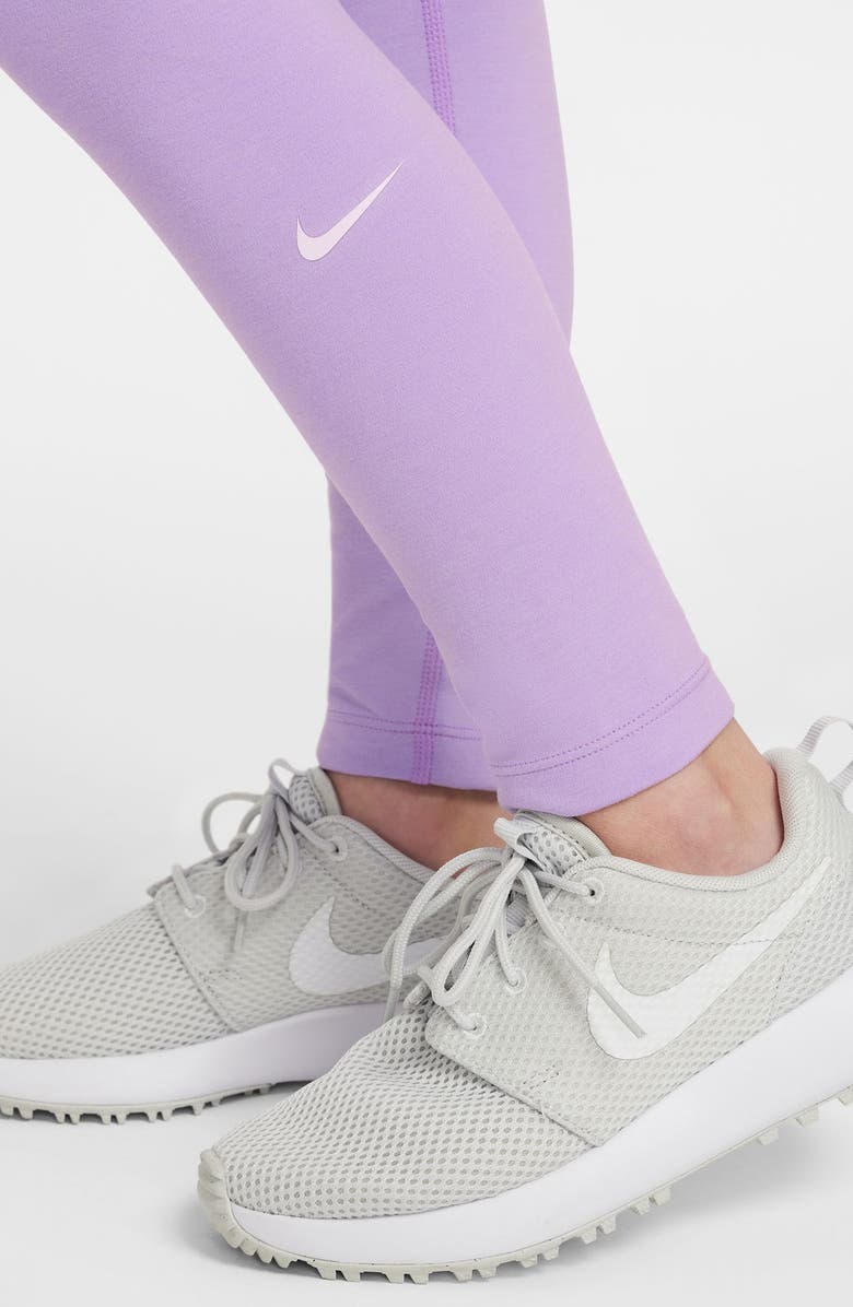 Nike Kids' Nike One Dri-FIT Leggings, Alternate, color, 532 Fuchsia/Hydrangeas/Htr