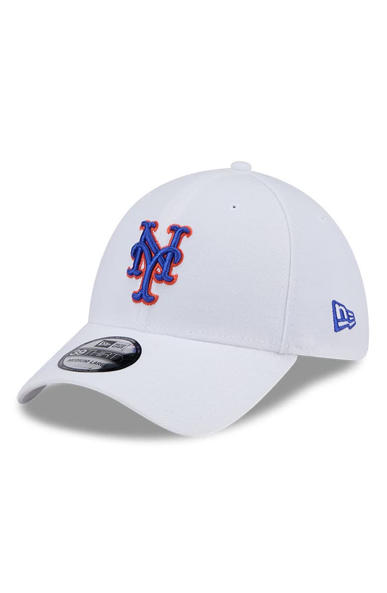 New Era Men's New Era White New York Mets Evergreen 39THIRTY Flex Hat, Main, color, 