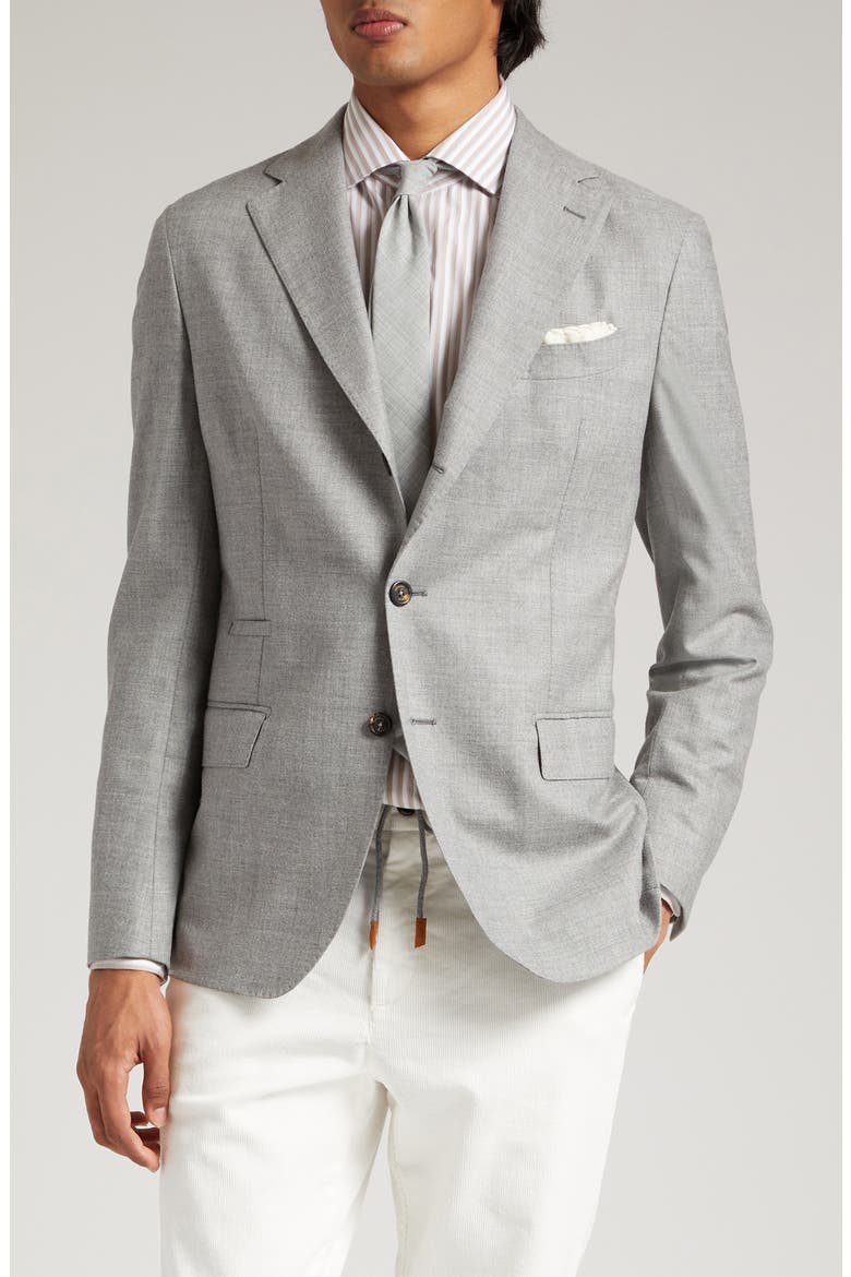 Single Breasted Cashmere Sport Coat, Main, color, LIGHT GREY