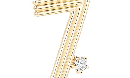 Adina Reyter Groovy Number Charm Pendant In Gold