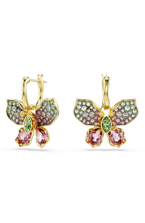 Idyllia Butterfly Crystal Stud Earrings