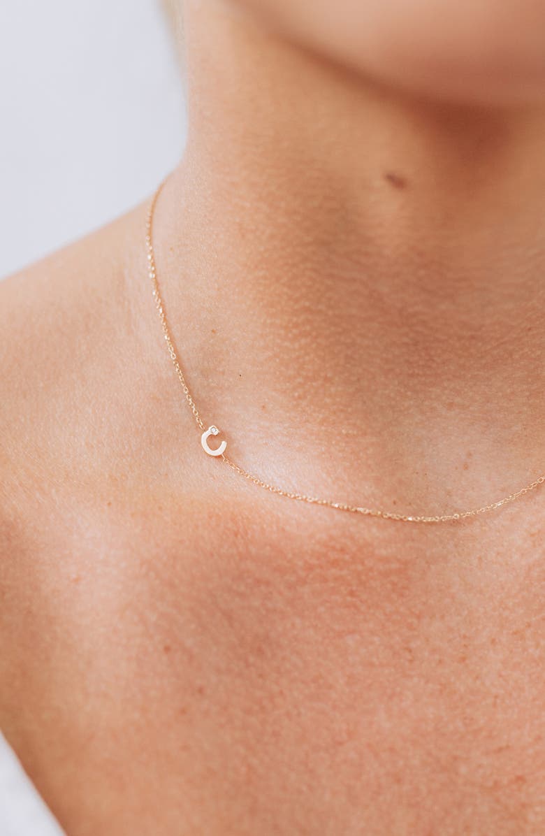 Anzie Diamond Initial Necklace, Alternate, color, C