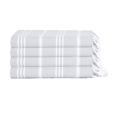 Olive And Linen Olive & Linen Bodrum Turkish Hand / Kitchen Towel Bundle In Gray