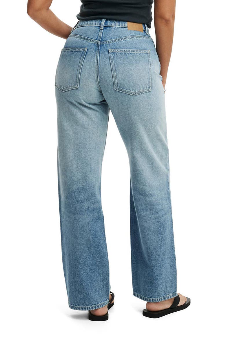 Cotton On Curvy '91 High Waist Straight Leg Jeans, Alternate, color, Fairlight Blue
