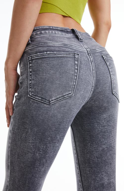 Bayeas Tulip Hem High Waist Crop Slim Straight Leg Jeans In Gray