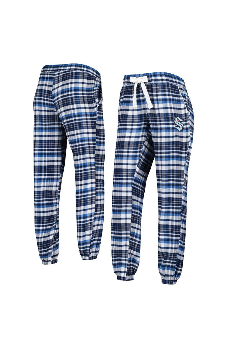 CONCEPTS SPORT Women's Concepts Sport Deep Sea Blue Seattle Kraken Mainstay Flannel Pants, Main, color, Navy