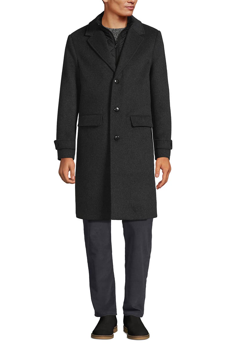 Lands' End Wool Blend Top Coat, Main, color, 