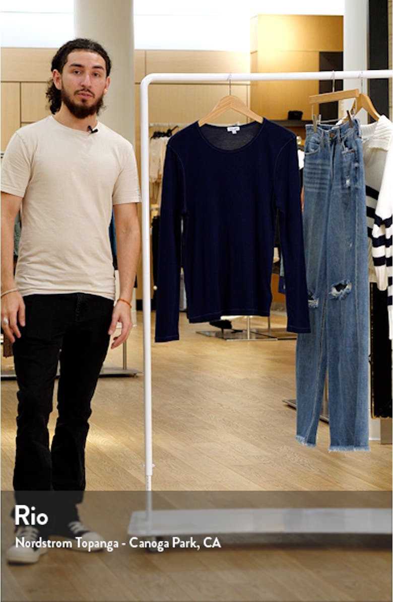 Classic Long Sleeve Crewneck T-Shirt, sales video thumbnail