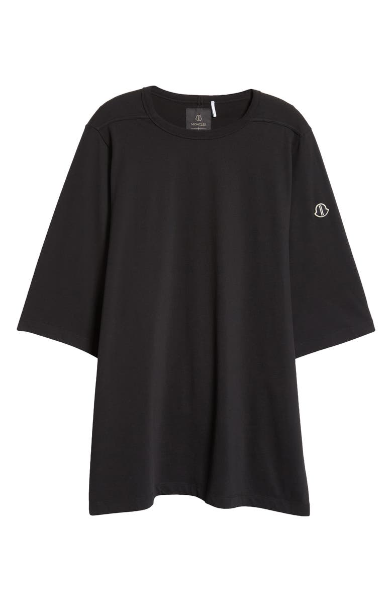 Moncler x Rick Owens Logo Patch Cotton T-Shirt, Alternate, color,