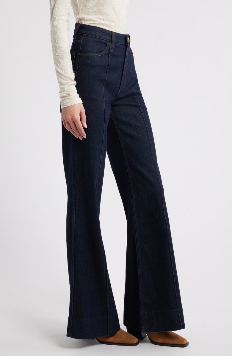 rag & bone Skylar High Waist Flare Trouser Jeans, Alternate, color, Rinse