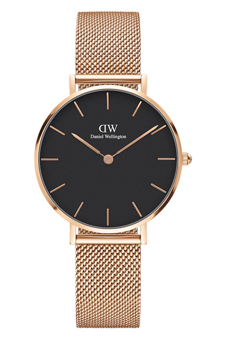 Classic Petite Mesh Strap Watch, 32mm, Main, color, ROSE GOLD/WHITE/ROSE GOLD