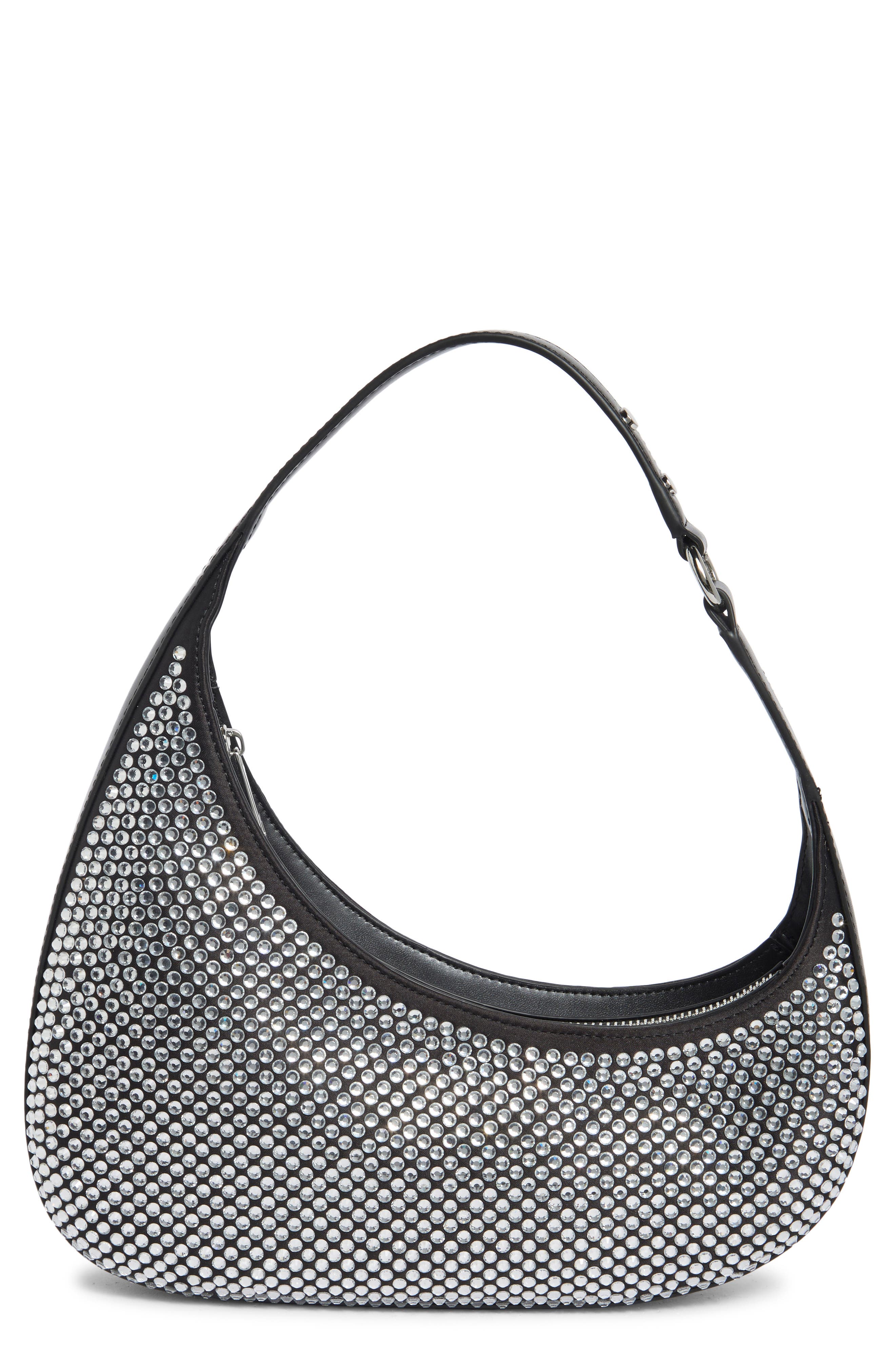 Harlee Crystal Faux Leather Shoulder Bag