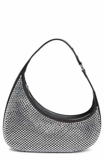 Harlee Crystal Faux Leather Shoulder Bag