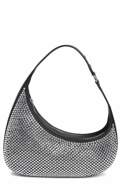 Harlee Crystal Faux Leather Shoulder Bag