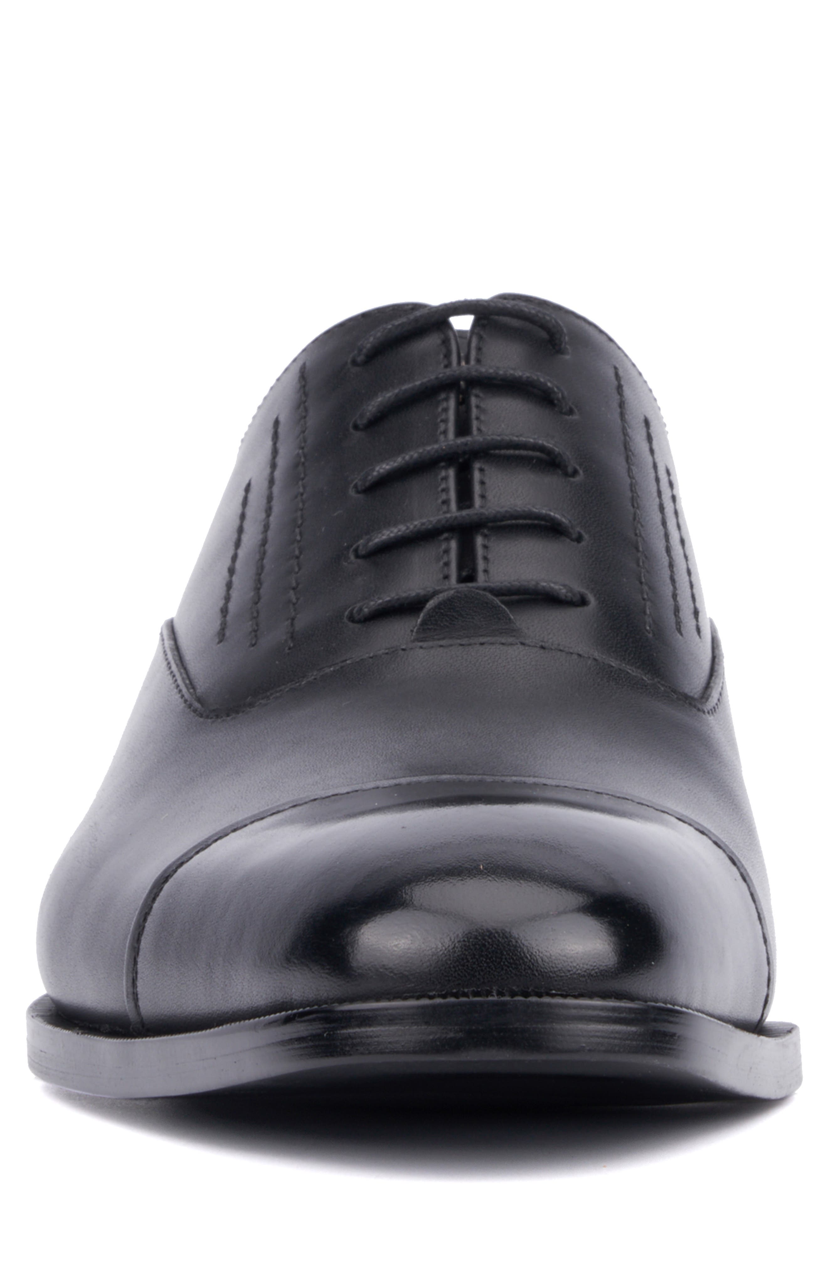 VINTAGE FOUNDRY Pence Cap Toe Leather Oxford, Alternate, color, Black