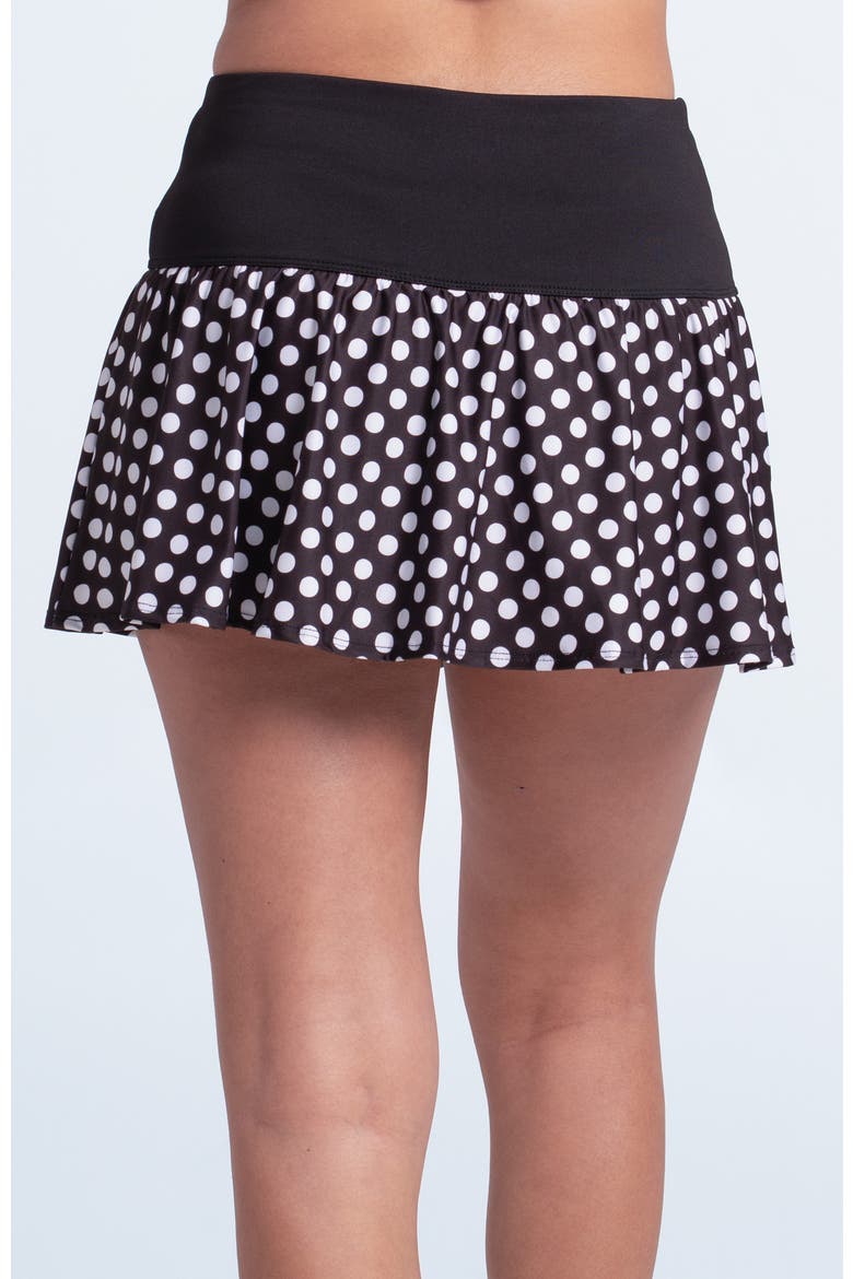 Spot On Flounce Skirt, Alternate, color, Black