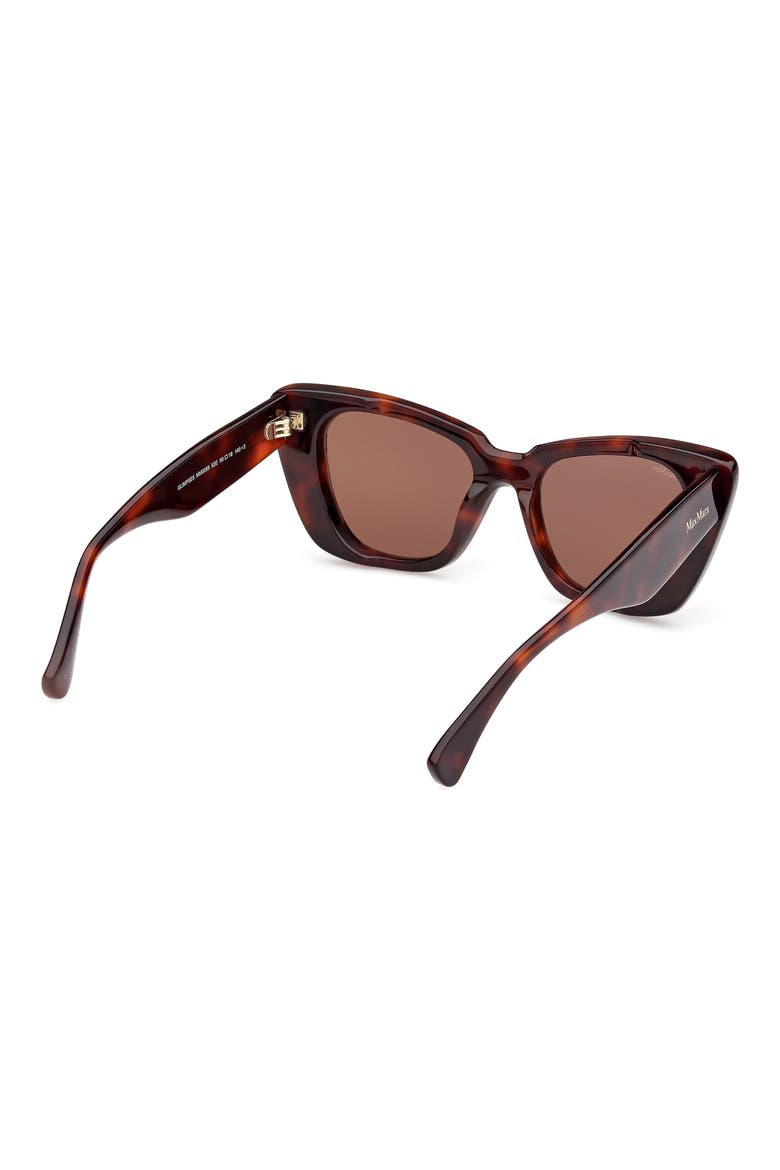 Glimpse5 50mm Polarized Butterfly Sunglasses, Alternate, color, DARK HAVANA / BROWN