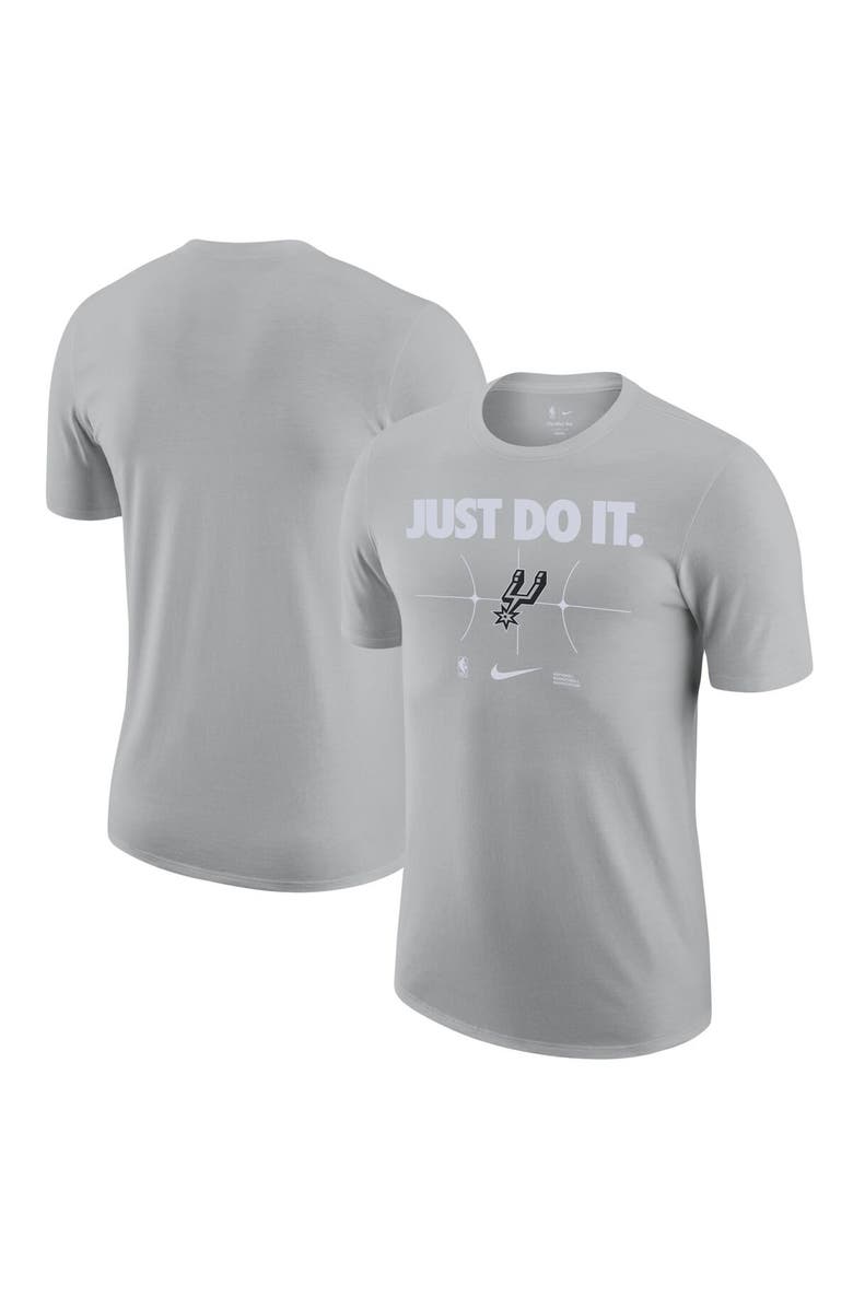 Nike Men's Nike Silver San Antonio Spurs Just Do It T-Shirt, Alternate, color, Silver