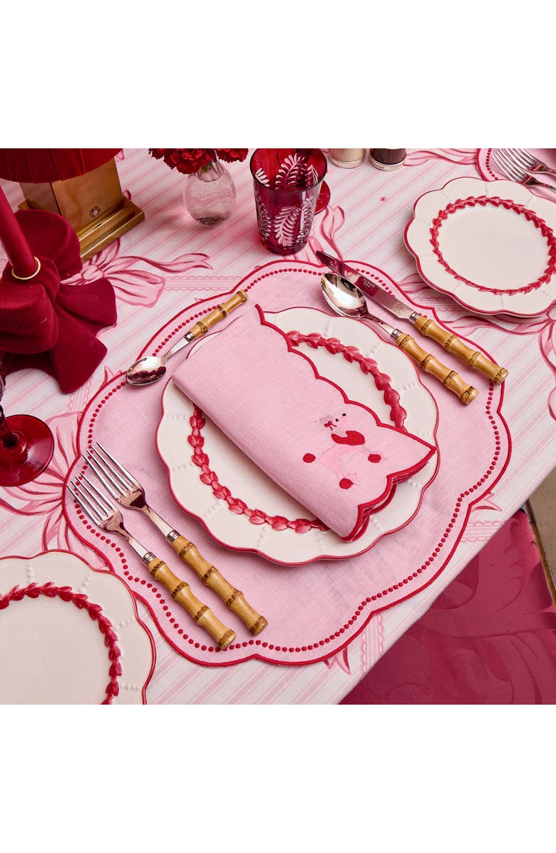 Mrs. Alice Red Laurel Starter Plate, Alternate, color, Red