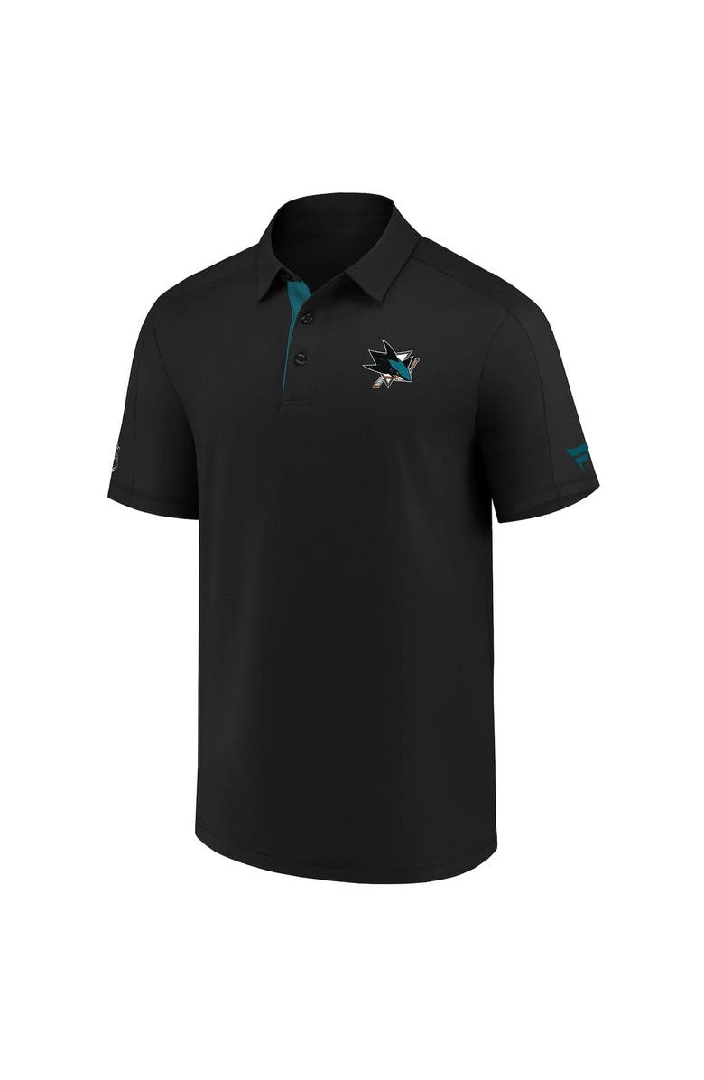 FANATICS Men's Fanatics Branded Black San Jose Sharks Authentic Pro Locker Room Performance Polo, Alternate, color,