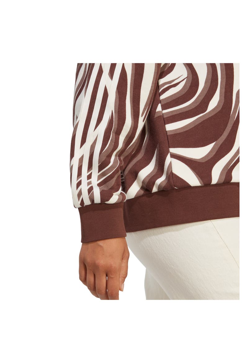 Abstract Animal Print Sweatshirt, Alternate, color, BROWN