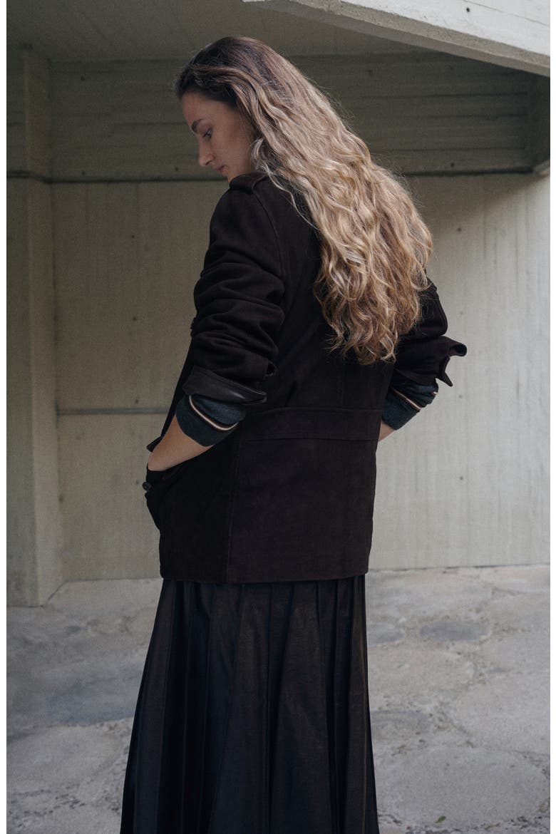 Suede Jacket, Alternate, color, BROWN