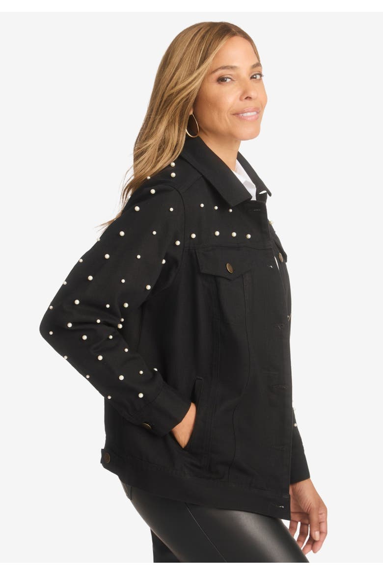 Classic Cotton Denim Jacket, Alternate, color, BROWN PAINTERLY CHEETAH