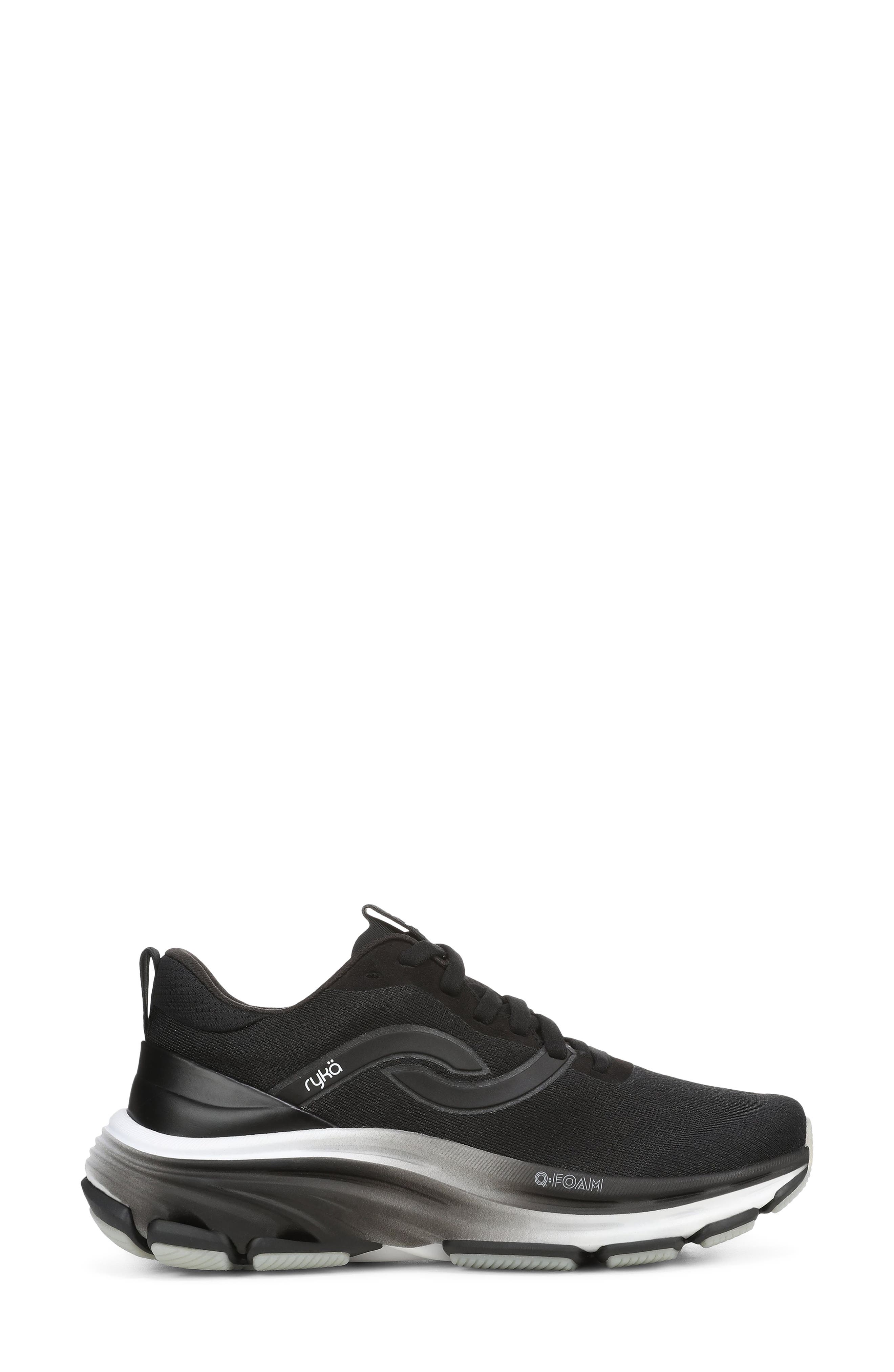 Rykä Dedicate Xtra LX Walking Sneaker, Alternate, color, Black