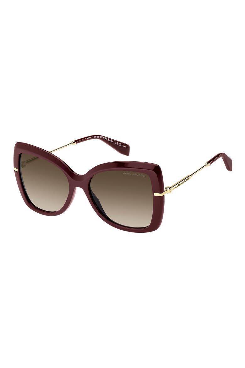 56mm Gradient Butterfly Sunglasses, Alternate, color, 0LHF-HA