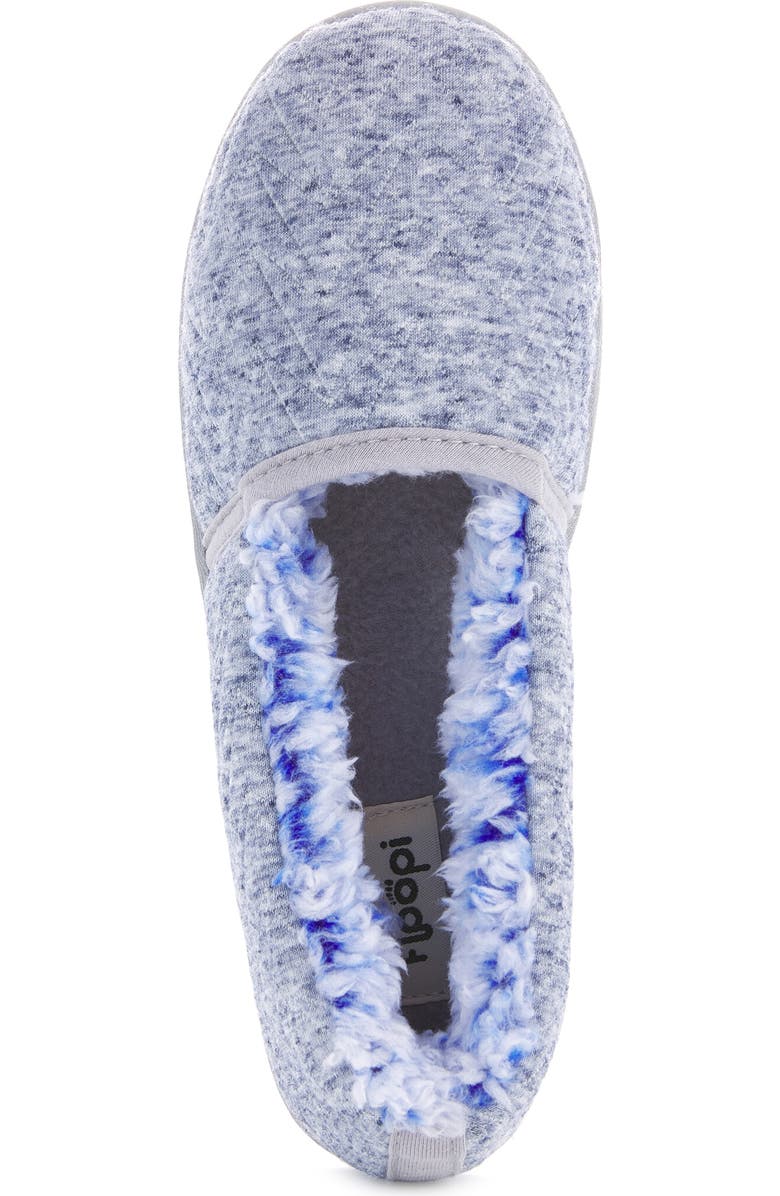 FLOOPI Chloe Quilt Fleece Slipper, Alternate, color, Blue