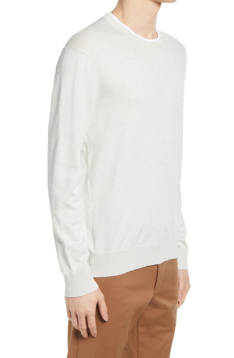 Club Monaco Linen Blend Crewneck Sweater, Alternate, color,