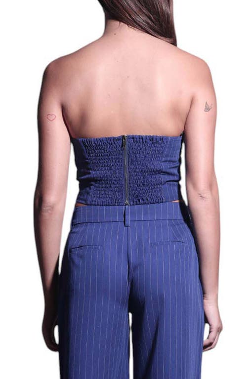 WALTER BAKER WALTER BAKER TANVI PINSTRIPE STRAPLESS CROP TOP
