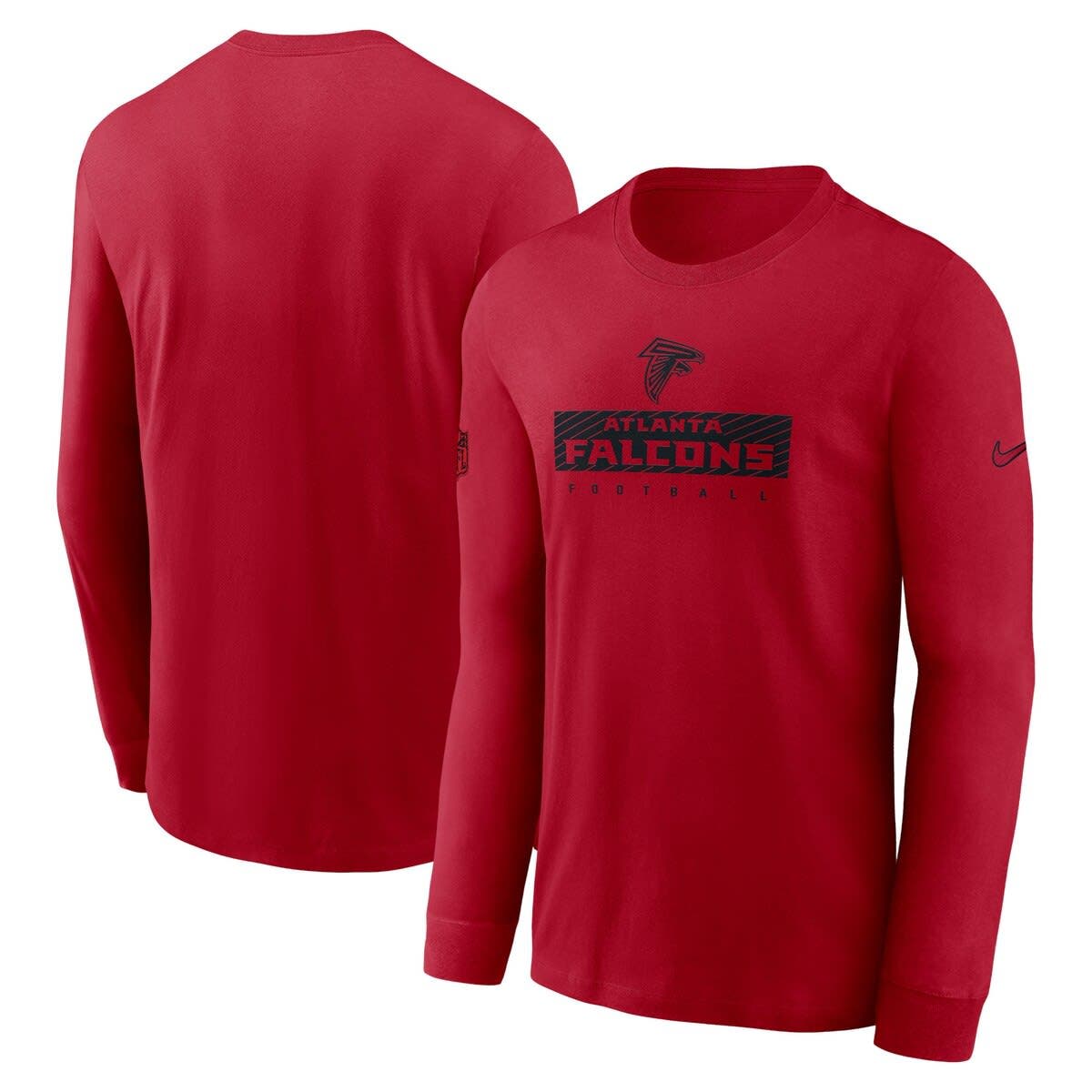 Nike Men's Nike Red Atlanta Falcons Sideline Performance Long Sleeve T ...