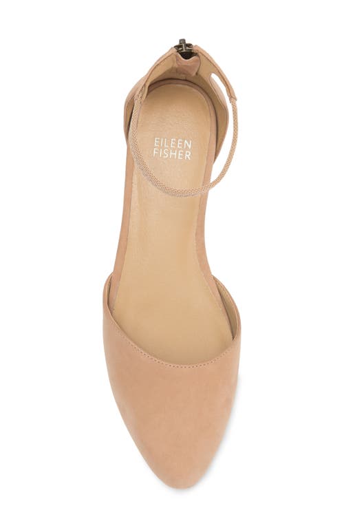 Eileen Fisher Ingle Ankle Strap Flat In Barley