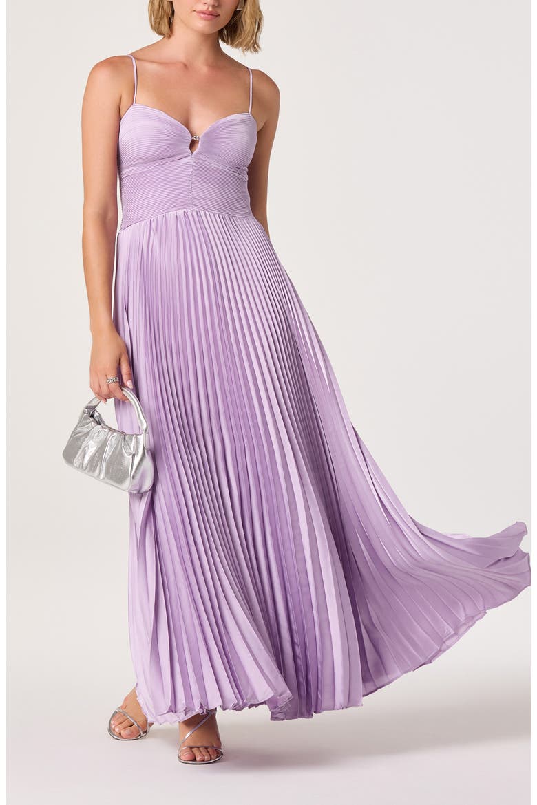 Alaia Pleat Evening Gown, Alternate, color, LILAC