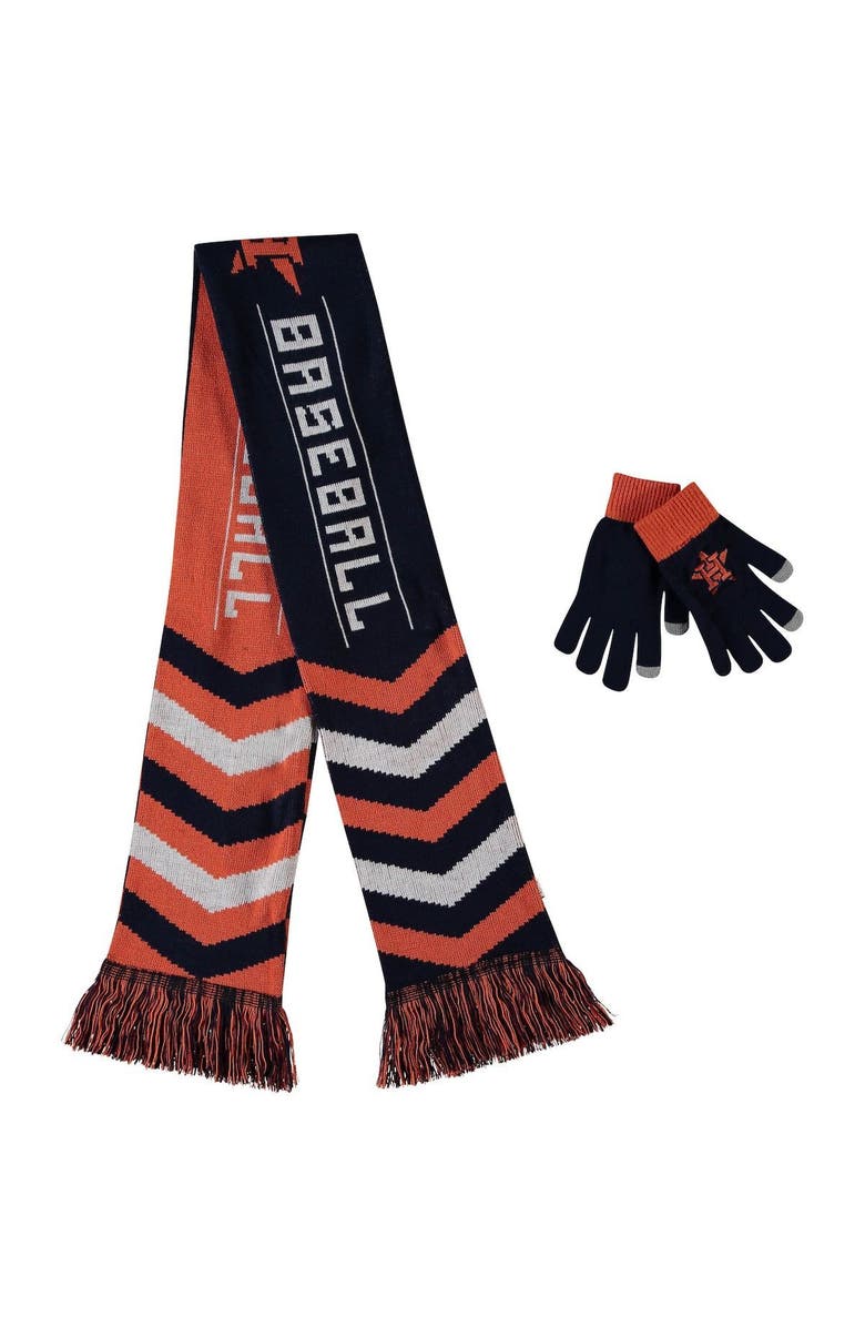 FOCO Navy Houston Astros Glove & Scarf Combo Set, Main, color, 