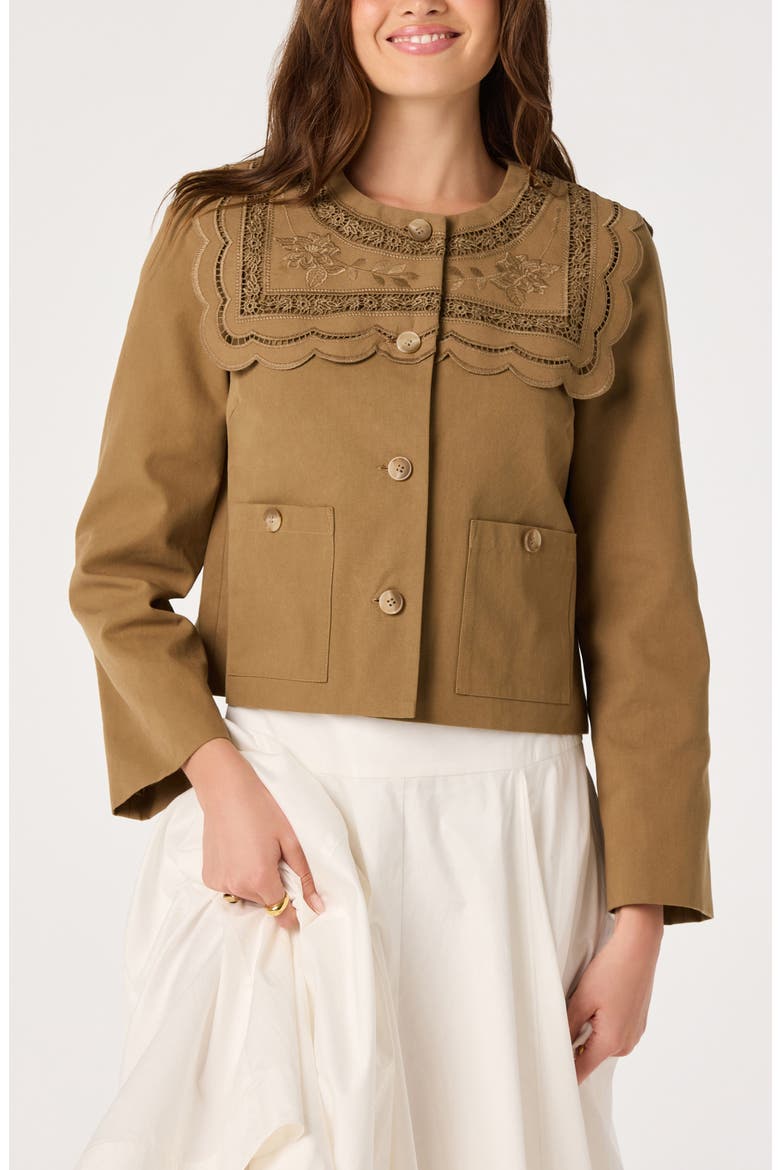 Cleo Cotton Canvas Jacket, Main, color, NUTMEG