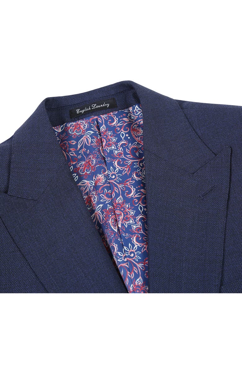 English Laundry Peaked Lapel Wool Blend Two-Piece Suit, Alternate, color, Navy
