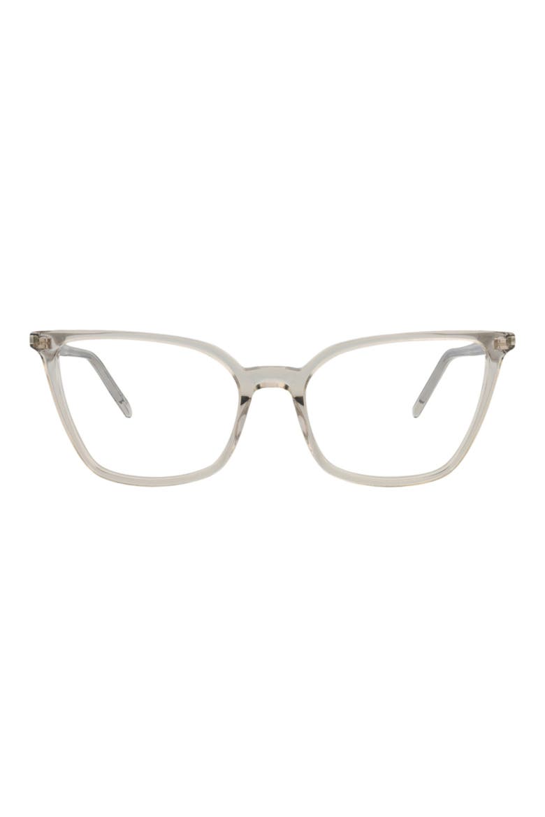 54mm Cat Eye Optical Glasses, Main, color, BEIGE BEIGE TRANSPARENT