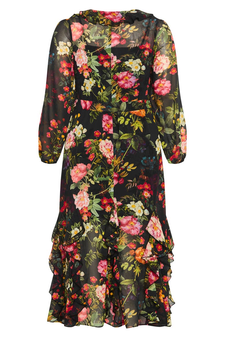 Macie Floral Tie Waist Maxi Dress, Alternate, color, FLORAL