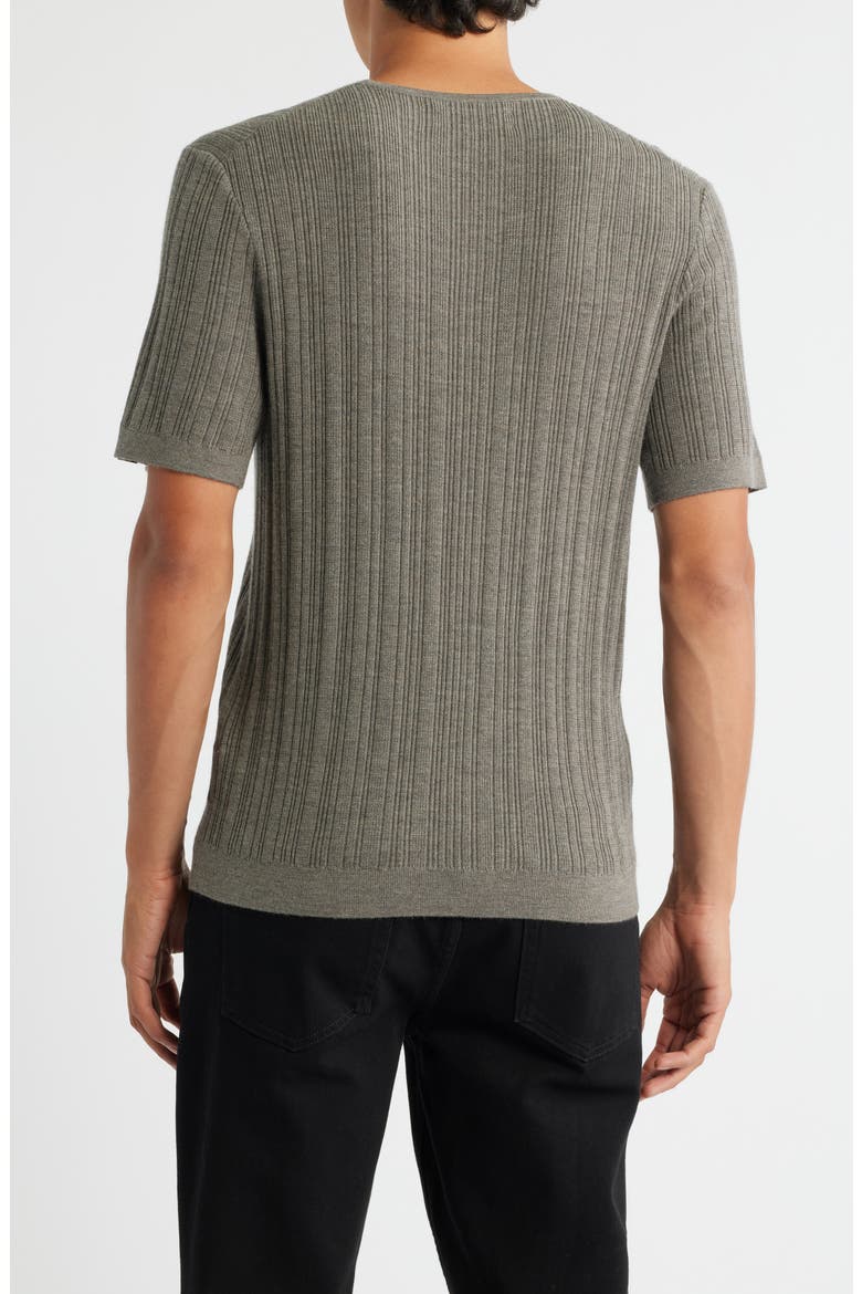Crawford Wool & Cashmere Sweater T-Shirt, Alternate, color, BROWN