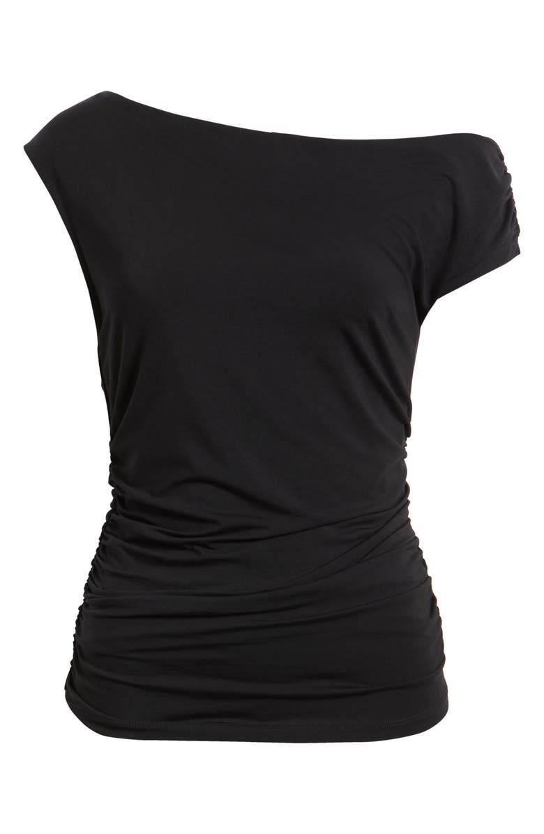 Nordstrom Asymmetric One-Shoulder Top, Alternate, color, Black