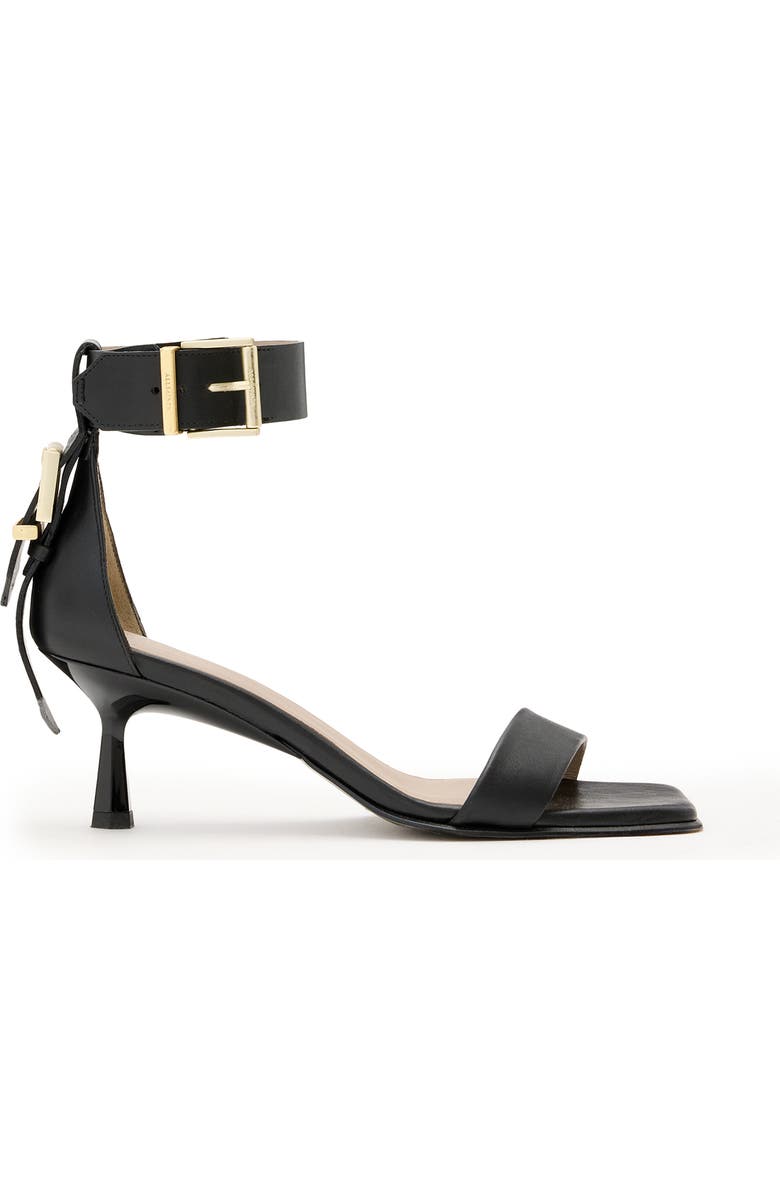 AllSaints Noir Ankle Strap Sandal, Alternate, color, Black