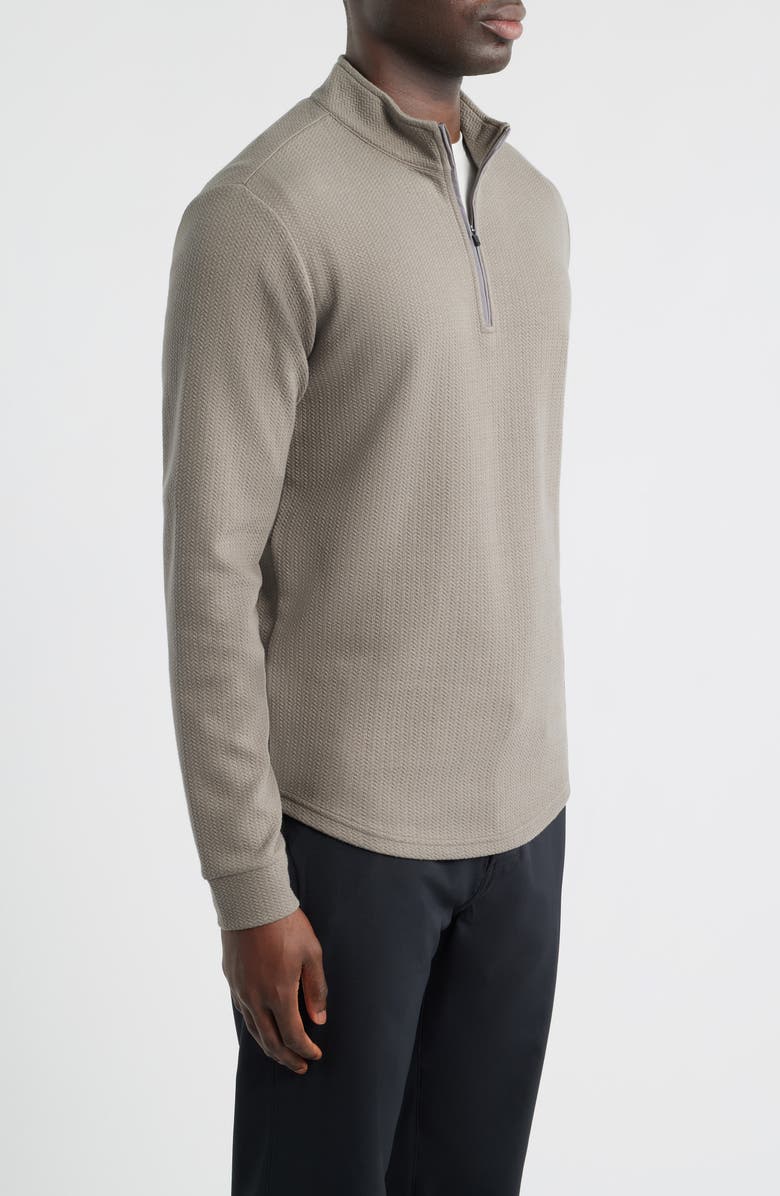 Swannies Luke Cotton Blend Performance Quarter Zip Pullover, Alternate, color, Driftwood