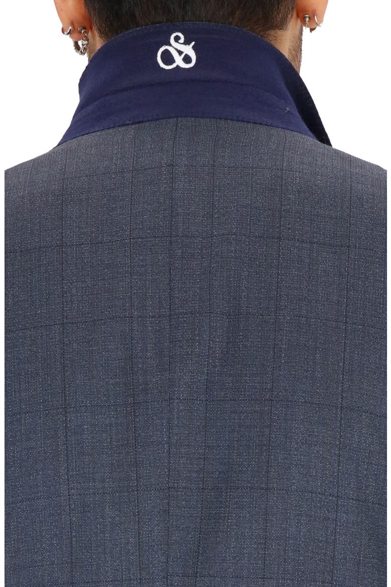 Navy Windowpane Check Stretch Wool Sport Coat, Alternate, color, NAVY WINDOWPANE