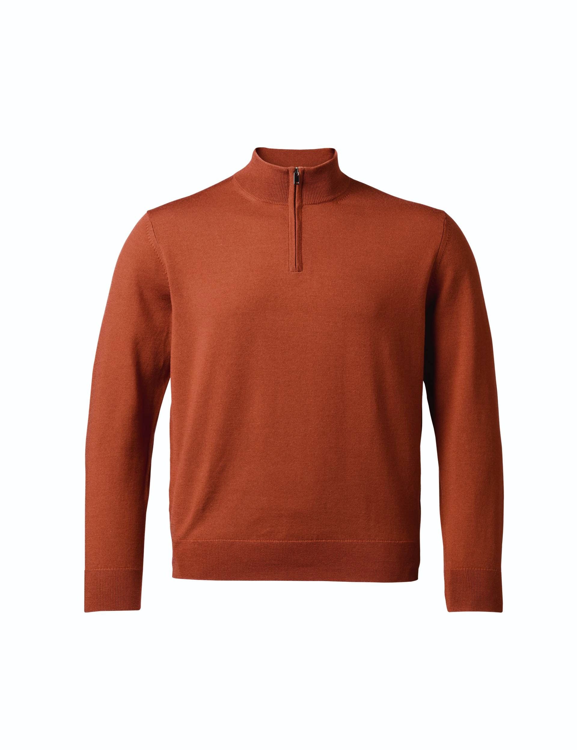 Charles Tyrwhitt Pure Merino Zip Neck Sweater (Men) | Nordstrom