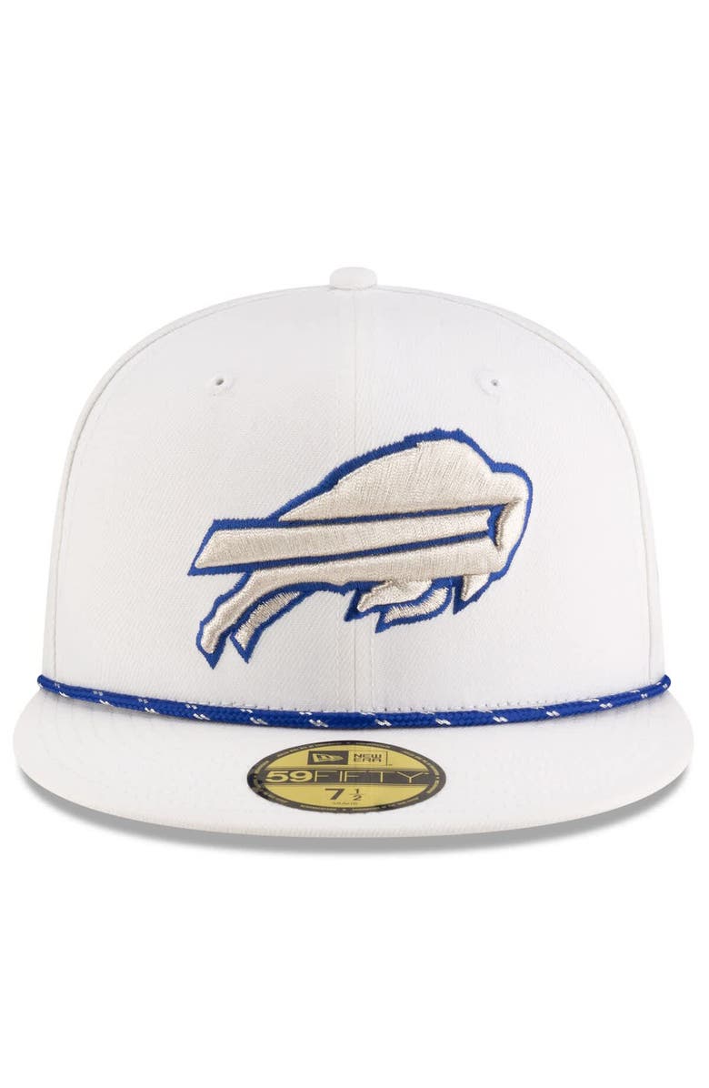 New Era Men's New Era White Buffalo Bills 2025 Rivalries Collection Sideline Rope 59FIFTY Fitted Hat, Alternate, color, White