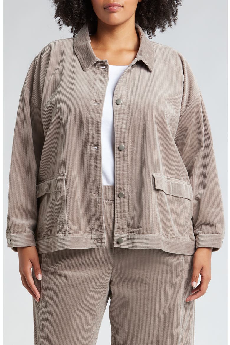 Classic Collar Corduroy Jacket, Main, color, TAUPE
