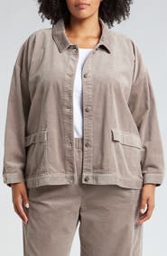 Eileen Fisher Classic Collar Corduroy Jacket