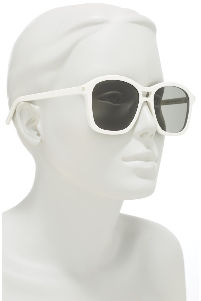 56mm Square Sunglasses, Alternate, color, IVORY IVORY GREY/GRY